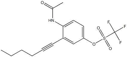 Trifluoromethanesulfonic acid 4-acetylamino-3-(1-hexynyl)phenyl ester