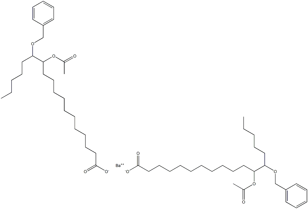 Bis(13-benzyloxy-12-acetyloxystearic acid)barium salt Struktur