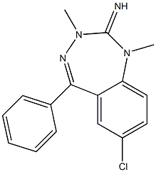 7-Chloro-5-phenyl-1,3-dimethyl-1H-1,3,4-benzotriazepin-2(3H)-imine Structure