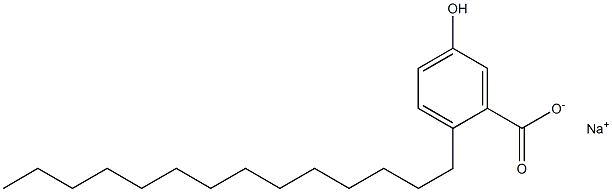 2-Tetradecyl-5-hydroxybenzoic acid sodium salt,,结构式