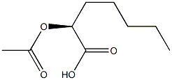 [S,(-)]-2-Acetyloxyheptanoic acid Struktur