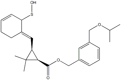 (1R,3S)-2,2-Dimethyl-3-[[(3E)-2,3,4,5-tetrahydro-2-oxothiophen]-3-ylidenemethyl]cyclopropane-1-carboxylic acid-3-(isopropoxymethyl)benzyl ester,,结构式