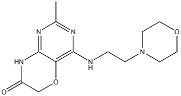 2-Methyl-4-[(2-morpholinoethyl)amino]-8H-pyrimido[5,4-b][1,4]oxazin-7(6H)-one Struktur