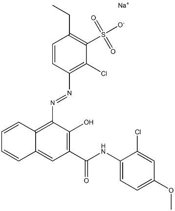 2-Chloro-6-ethyl-3-[[3-[[(2-chloro-4-methoxyphenyl)amino]carbonyl]-2-hydroxy-1-naphtyl]azo]benzenesulfonic acid sodium salt