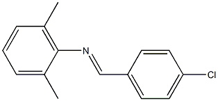 N-(2,6-ジメチルフェニル)-α-(4-クロロフェニル)メタンイミン 化学構造式