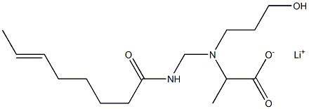 2-[N-(3-Hydroxypropyl)-N-(6-octenoylaminomethyl)amino]propionic acid lithium salt 结构式