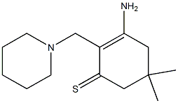 2-[(Piperidin-1-yl)methyl]-3-amino-5,5-dimethyl-2-cyclohexene-1-thione|