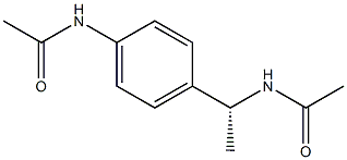 (+)-4'-[(R)-1-(アセチルアミノ)エチル]アセトアニリド 化学構造式