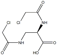 [R,(-)]-2,3-Bis(2-chloroacetylamino)propionic acid,,结构式