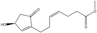 (Z)-7-[(S)-3-Hydroxy-5-oxo-1-cyclopenten-1-yl]-4-heptenoic acid methyl ester Structure