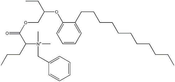 N,N-Dimethyl-N-benzyl-N-[1-[[2-(2-undecylphenyloxy)butyl]oxycarbonyl]butyl]aminium Structure