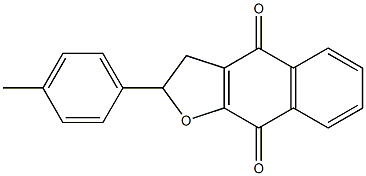 2-(4-メチルフェニル)-2,3-ジヒドロナフト[2,3-b]フラン-4,9-ジオン 化学構造式