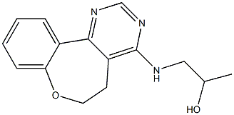 5,6-Dihydro-N-(2-hydroxypropyl)[1]benzoxepino[5,4-d]pyrimidin-4-amine Struktur