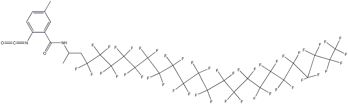 2-Isocyanato-5-methyl-N-[2-(pentatetracontafluorodocosyl)-1-methylethyl]benzamide,,结构式