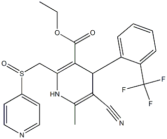 5-Cyano-1,4-dihydro-6-methyl-2-[(4-pyridinylsulfinyl)methyl]-4-(2-trifluoromethylphenyl)pyridine-3-carboxylic acid ethyl ester