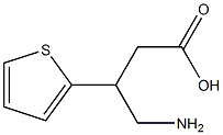 4-アミノ-3-(2-チエニル)ブタン酸 化学構造式