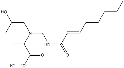 2-[N-(2-Hydroxypropyl)-N-(2-octenoylaminomethyl)amino]propionic acid potassium salt 结构式