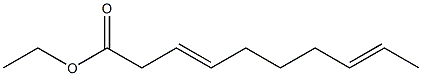 3,8-Decadienoic acid ethyl ester Structure