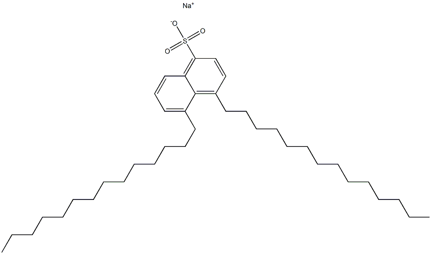 4,5-Ditetradecyl-1-naphthalenesulfonic acid sodium salt Struktur