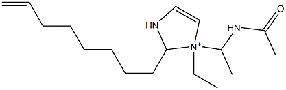 1-[1-(Acetylamino)ethyl]-1-ethyl-2-(7-octenyl)-4-imidazoline-1-ium,,结构式