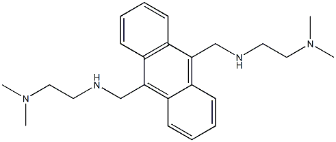N',N'''-[9,10-アントラセンジイルビス(メチレン)]ビス(N,N-ジメチル-1,2-エタンジアミン) 化学構造式