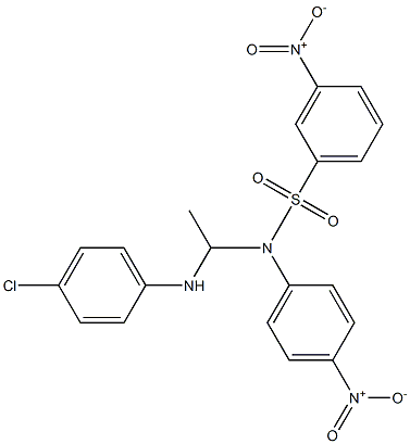 N-[1-[(4-Chlorophenyl)amino]ethyl]-N-(4-nitrophenyl)-3-nitrobenzenesulfonamide Struktur
