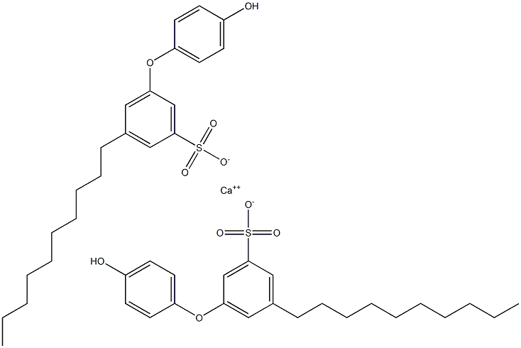 Bis(4'-hydroxy-5-decyl[oxybisbenzene]-3-sulfonic acid)calcium salt,,结构式