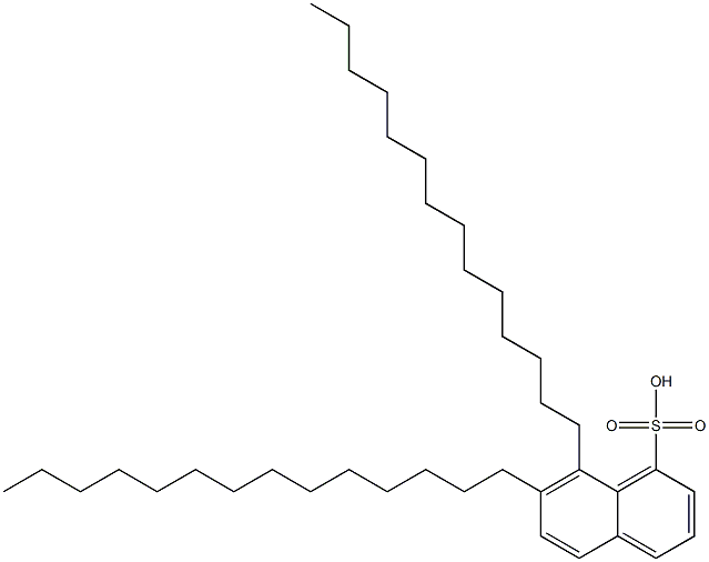 7,8-Ditetradecyl-1-naphthalenesulfonic acid Structure