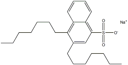 3,4-Diheptyl-1-naphthalenesulfonic acid sodium salt Structure