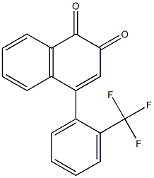 4-(2-Trifluoromethylphenyl)naphthalene-1,2-dione 结构式