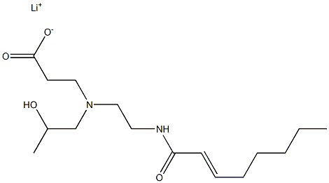 3-[N-(2-Hydroxypropyl)-N-[2-(2-octenoylamino)ethyl]amino]propionic acid lithium salt,,结构式