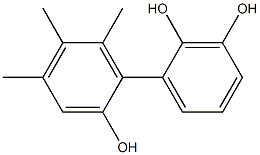 4',5',6'-トリメチル-1,1'-ビフェニル-2,2',3-トリオール 化学構造式