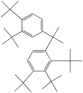 2-(2,3,4-Tri-tert-butylphenyl)-2-(3,4-di-tert-butylphenyl)propane,,结构式