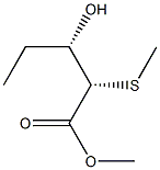 (2S,3S)-2-(Methylthio)-3-hydroxyvaleric acid methyl ester Structure