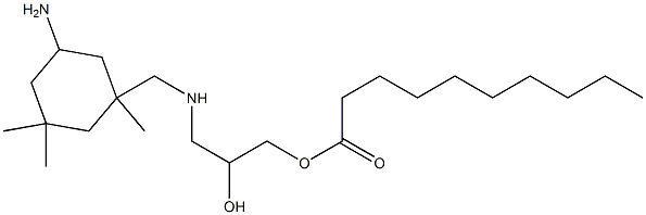 1-[[(5-Amino-1,3,3-trimethylcyclohexyl)methyl]amino]-3-(1-oxodecyloxy)-2-propanol Struktur