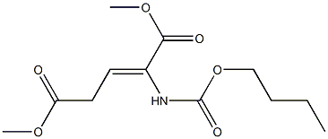 2-[[(Butyloxy)carbonyl]amino]-2-pentenedioic acid dimethyl ester Struktur