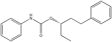 [S,(-)]-1-フェニル-3-ペンタノールN-フェニルカルバマート 化学構造式