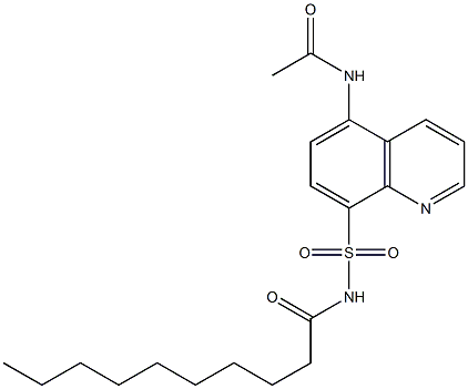 N-[(5-Acetylaminoquinolin-8-yl)sulfonyl]decanamide,,结构式