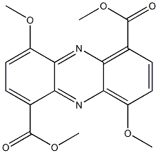 4,9-ジメトキシ-1,6-フェナジンジカルボン酸ジメチル 化学構造式