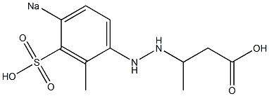 3-[2-(2-Methyl-4-sodiosulfophenyl)hydrazino]butanoic acid,,结构式