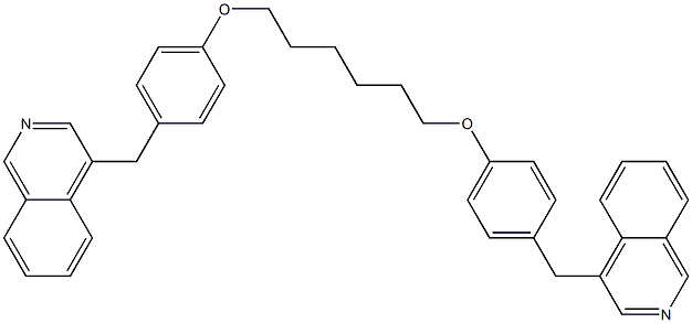 1,6-Bis[4-(4-isoquinolylmethyl)phenoxy]hexane 结构式