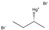 [R,(-)]-sec-Butylmercury(II) bromide,,结构式