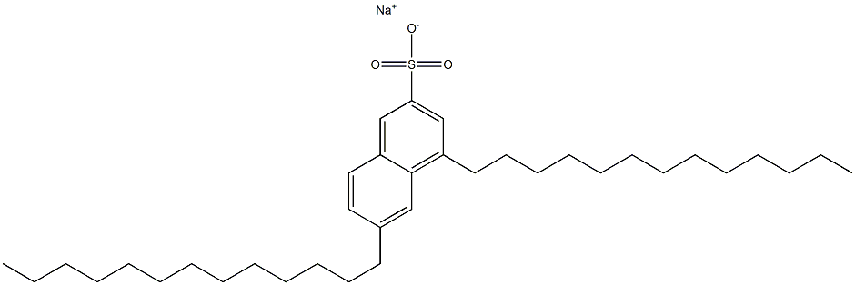 4,6-Ditridecyl-2-naphthalenesulfonic acid sodium salt Structure