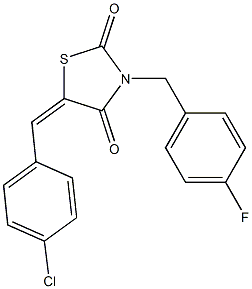 3-(4-Fluorobenzyl)-5-(4-chlorobenzylidene)thiazolidine-2,4-dione Structure