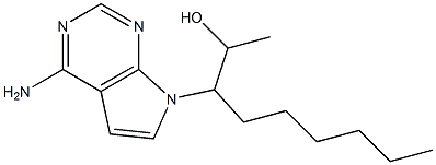 4-Amino-7-[1-(1-hydroxyethyl)heptyl]-7H-pyrrolo[2,3-d]pyrimidine 结构式
