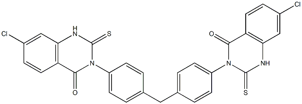 3,3'-[Methylenebis(4,1-phenylene)]bis[1,2-dihydro-7-chloro-2-thioxoquinazolin-4(3H)-one] Struktur
