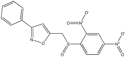 3-フェニル-5-[[(2,4-ジニトロフェニル)スルフィニル]メチル]イソオキサゾール 化学構造式