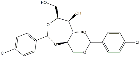 2-O,5-O:4-O,6-O-Bis(4-chlorobenzylidene)-D-glucitol Struktur