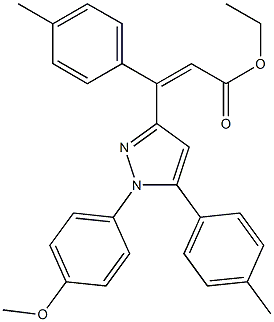 (Z)-3-(4-Methylphenyl)-3-[[1-(4-methoxyphenyl)-5-(4-methylphenyl)-1H-pyrazol]-3-yl]propenoic acid ethyl ester