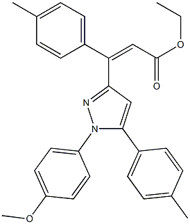  (Z)-3-(4-Methylphenyl)-3-[[1-(4-methoxyphenyl)-5-(4-methylphenyl)-1H-pyrazol]-3-yl]propenoic acid ethyl ester